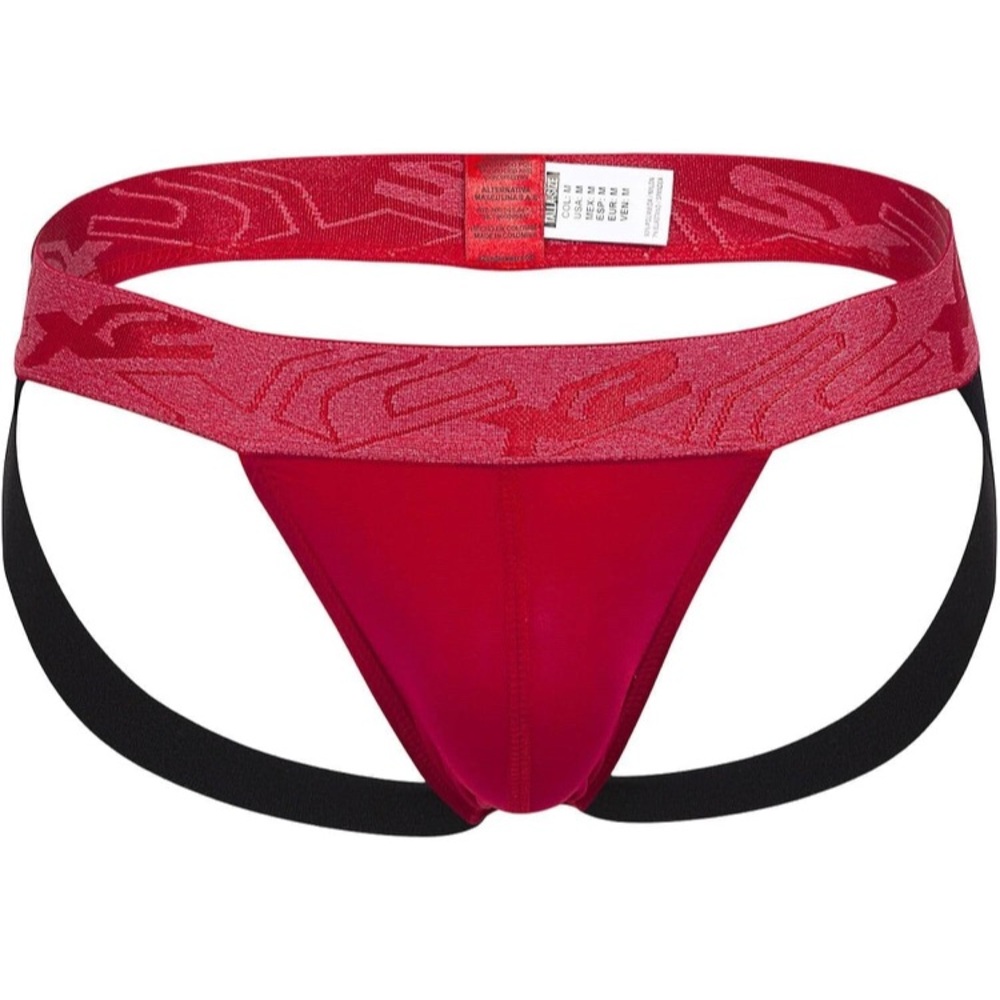 Men’s Red Jockstrap Underwear | Breathable, Athletic | Size L, M